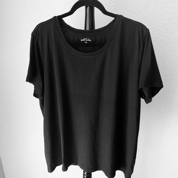 SALE: EDDIE BAUER, Black, Short Sleeve Tee Shirt, Round Neck, 3X - Picture 1 of 5